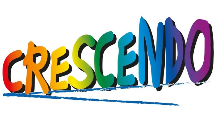 Bunter Schriftzug von Crescendo.