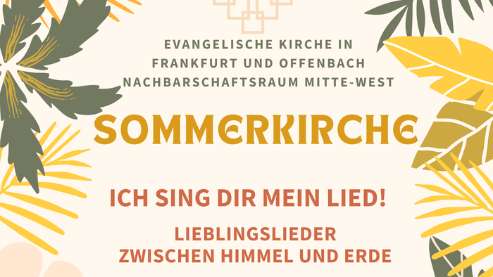 Sommerkirchen-Veranstaltungskalender der Evangelischen Kirche in Frankfurt und Offenbach