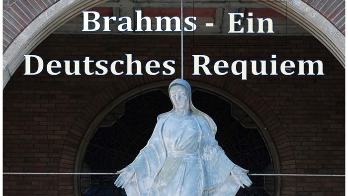 Affiche for Brahms' 'Ein Deutsches Requiem' i Sankt Lukas Kirke