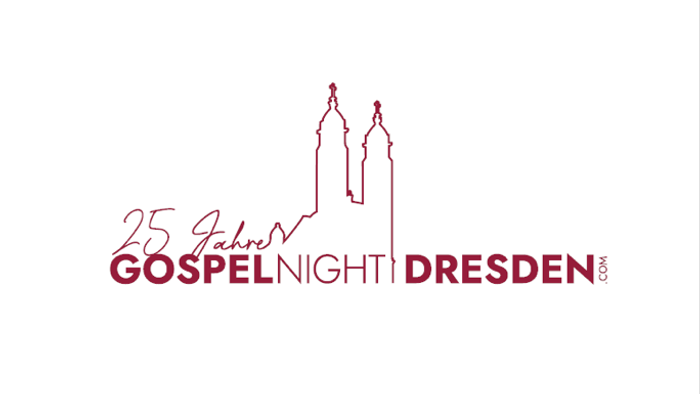 Logo für das 25-jährige Jubiläum der Gospel Night in Dresden