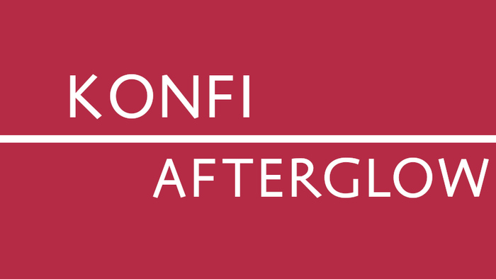 Das Bild zeigt das Logo von Konfi Afterglow.