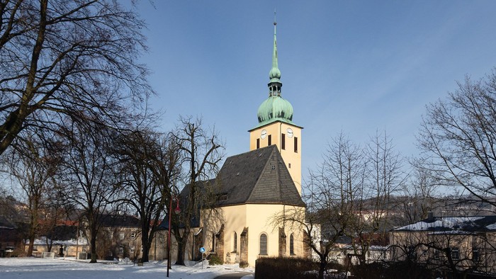 Ev.-Luth. Stadtkirche Sebnitz im Winter