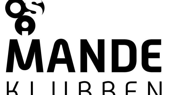 Mande Klubben logo med stiliseret cykelhjul og tekst.