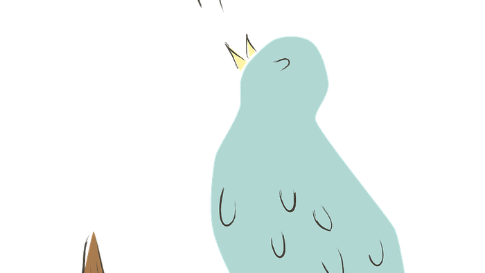 Ein blauer Vogel sitzt auf einem Ast vor schwarzem Hintergrund