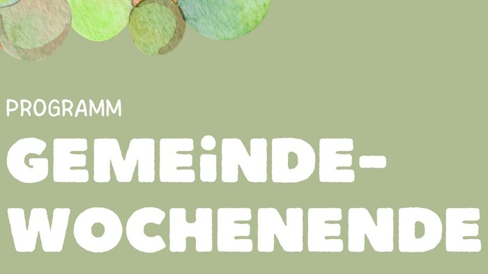 flyer Gemeindewochenende mit QR Code für Anmeldung