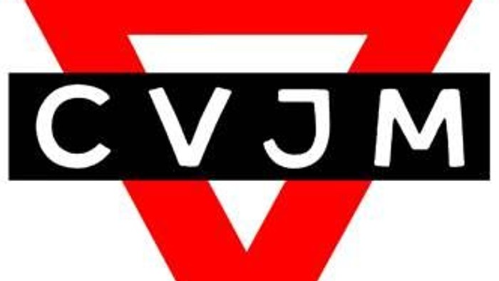 Das Bild zeigt ein rotes Dreieck mit einem schwarzen und weißen Text 