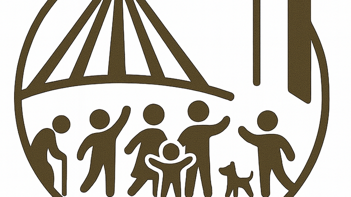 Das Bild zeigt das 60-jährige Jubiläum von St. Markus mit einer Kirche und einer Gemeinschaft.