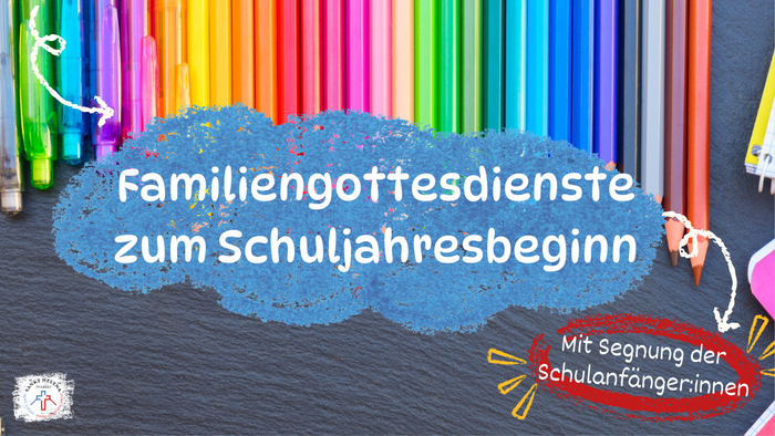 Es sind bunte Stifte auf einem dunklen Hintergrund zu sehen und die Überschrift