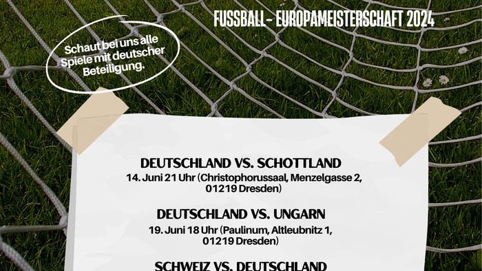 Öffentliche Übertragung des Fußball-Europameisterschafts 2024 mit Spielplan und Veranstaltungsorten