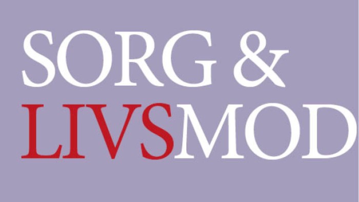 Sorg & Livsmod logo på lavtone farve baggrund