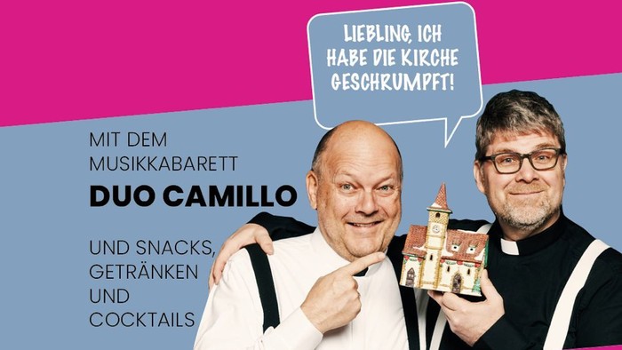 Plakat für die Silvesterfeier mit Duo Camillo, Snacks und Cocktails