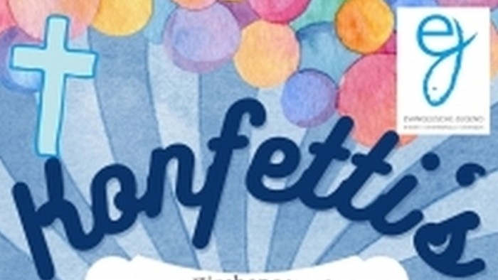 Evangelisches Kirchgemeinde Erkrath lädt ein: Konfettis Freitags mit Jule Zimmer und Henning Adam, biblische Geschichten, Singen und Spielen im Gemeindehaus in Unterdorf.