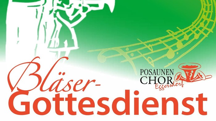 Einladung zum Bläser-Gottesdienst mit Posaunenchor und Musikinstrumenten