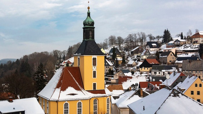 Kirche Hohnstein im Winter