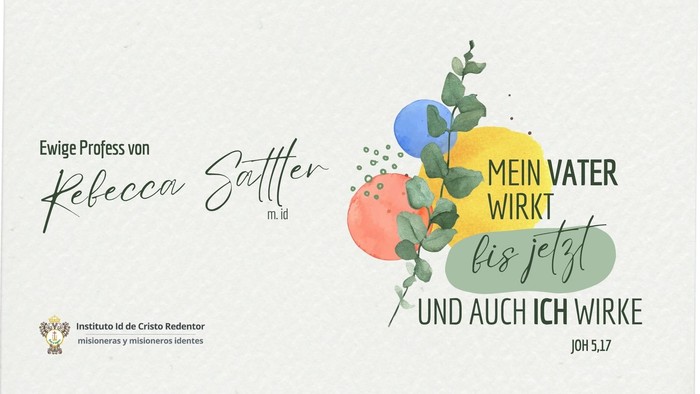 Einladung zur Profess von Rebecca Sattler