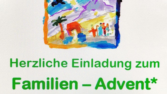 Einladung zur Familien-Adventfeier am 2. Advent um 15:00 Uhr mit Kinderzeichnung