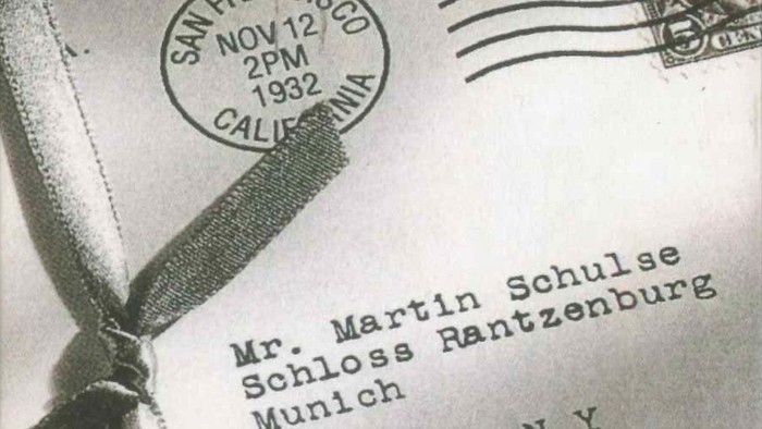 Ein Brief von San Francisco an Herrn Martin Schulse in München, Deutschland, datiert auf den 12. November 1932