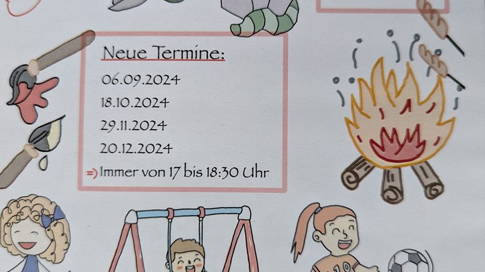 Flyer für Teestuben-KIDS mit Terminen und Aktivitäten
