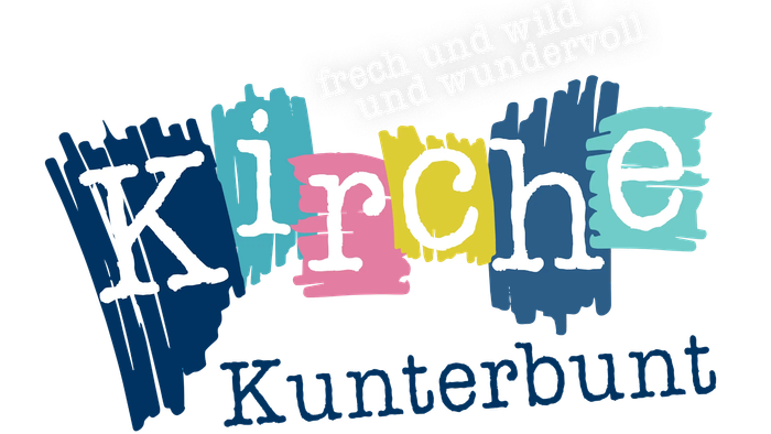 Buntes Logo der Kirche Kunterbunt