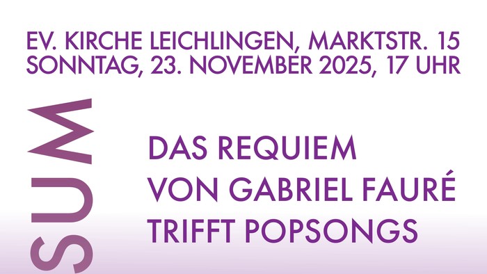 Paradiesum-Konzert mit Gabriel Fauré-Trifft Popsongs, 23. November 2025, Kirchlichen Leichlingen
