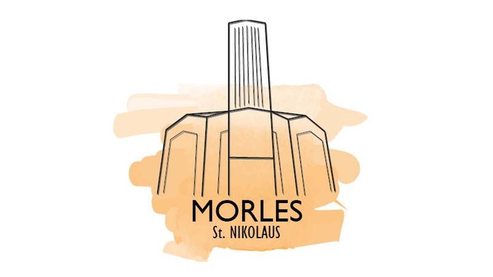 Das Logo zeigt eine stilisierte Darstellung des Morles-Turms in St. Niklaus