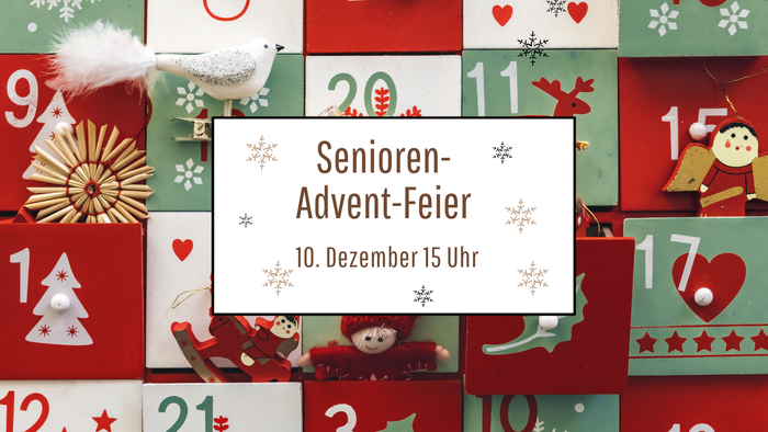 Titel und Datum vor einem Adventskalender.