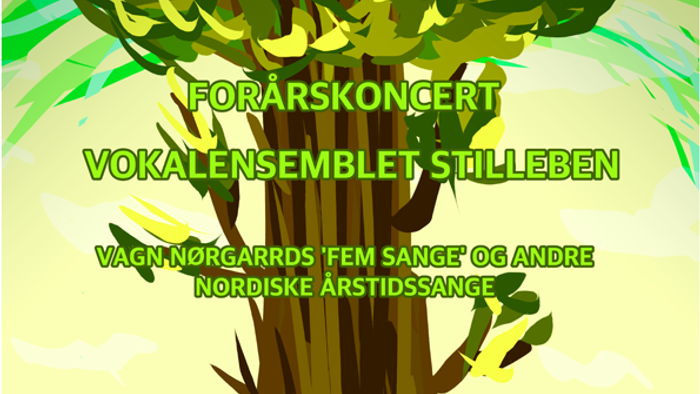 Forårskoncertplakat med vokalensemblet 