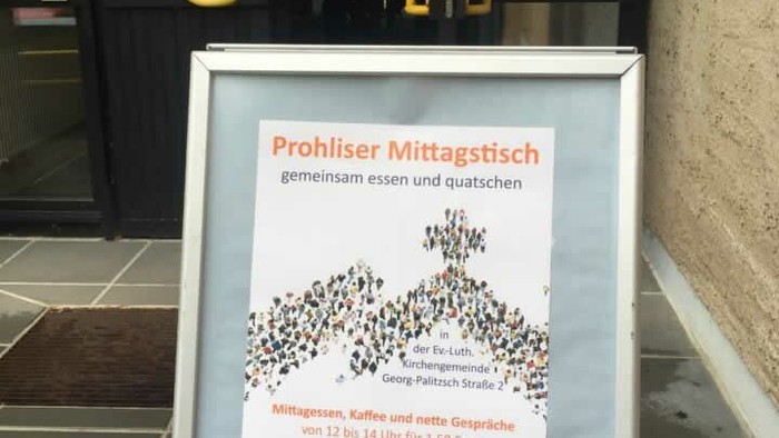 Anzeige für Prohliser Mittagstisch mit Datum und Veranstaltungsort