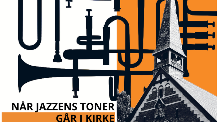 Plakat for jazzkoncert i Sct. Lukas Kirke med Bettina C. Tranberg og Anne Graulund.