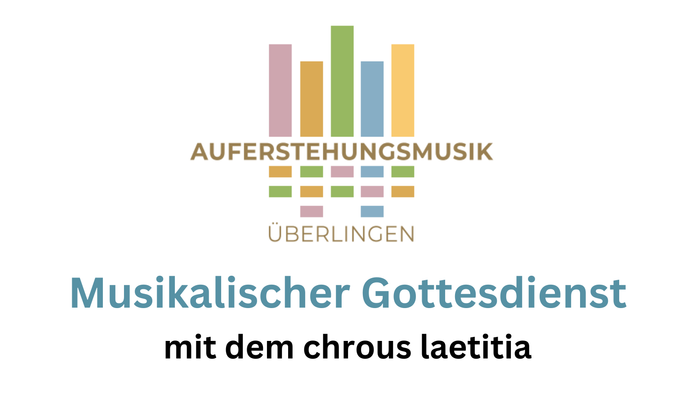 Das Bild zeigt das Logo der Aufstehungsmusik Überlingen mit einem farbenfrohen Design und dem Text