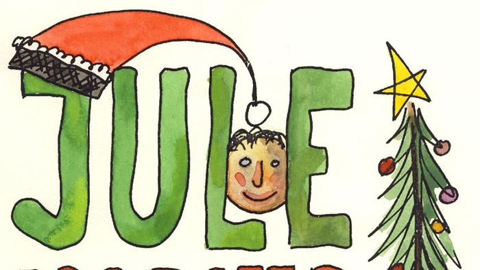 Julen er markeret med glæde og traditionelle symboler som juletree, gløgg og julekage.
