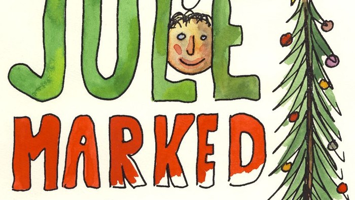 Julen er markeret med glæde og traditionelle symboler som juletree, gløgg og julekage.