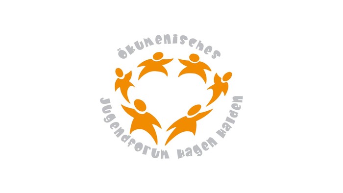 Das Logo zeigt eine Gruppe von Menschen in einem Herz, umgeben von Text.