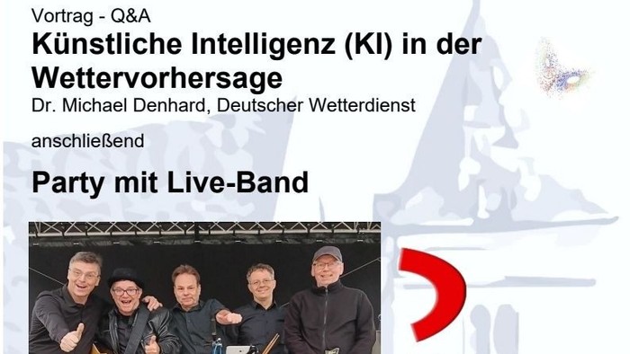 Plakat für eine Gemeinschaftsveranstaltung mit Live-Band am **30.11.2024** ab **19 Uhr** in der **evangelischen Kirche in Hochstadt**.