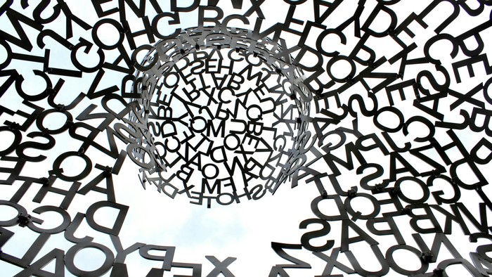 kunstnerisk billede med bogstaver 