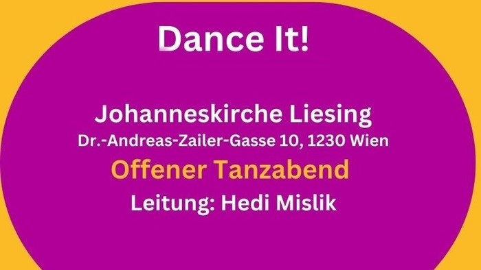 Einladung zum Tanzen bei Johanneskirche Liesen mit Offener Tanzabend und Leitung Hedi Mislik