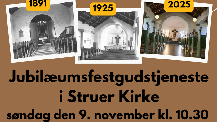 Udstillinger og arrangementer til Struer Kirke jubilæum 1891-1925-2025