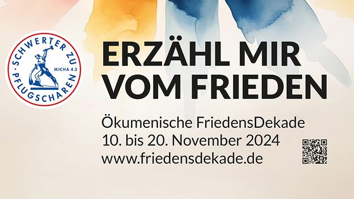 Ökumenische Friedensdekade, 10. bis 20. November 2024, www.friedensdekade.de