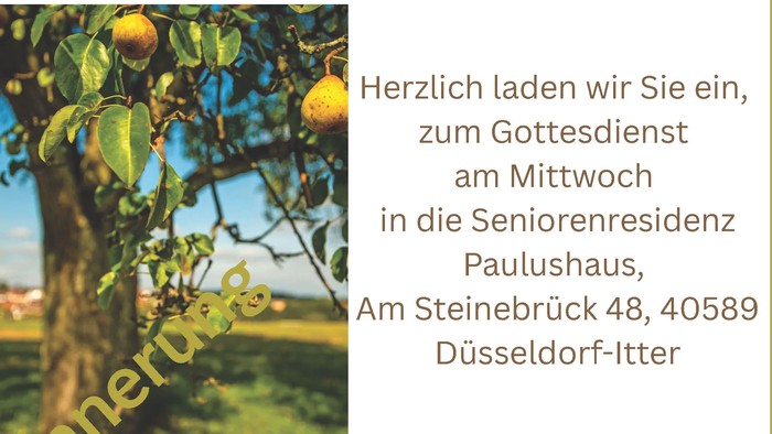 Plakat Gottesdienst im Paulushaus