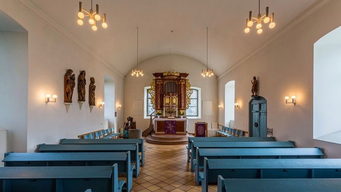 Innenraum der Dorfkirche Alt-Wittenau