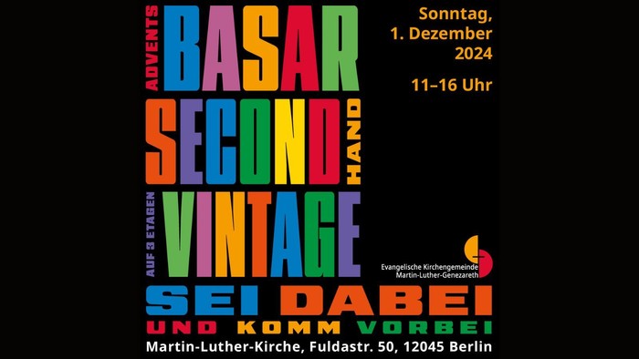 Adventsbasar mit Second-Hand-Vintage-Mode und Kunsthandwerk am 1. Dezember 2024 in Berlin