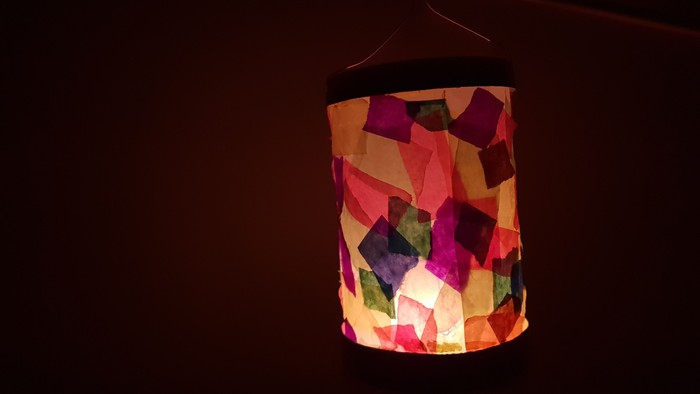 Selbstgebastelte Laterne