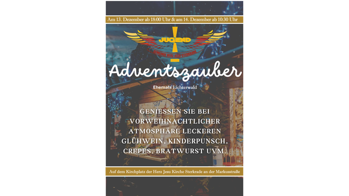 Das Bild zeigt ein Buchcover mit dem Titel *„Adventszauber“* von Christian von Aster.