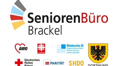 Das Bild zeigt das Logo von Seniorenbüro Brackel und Partnerorganisationen