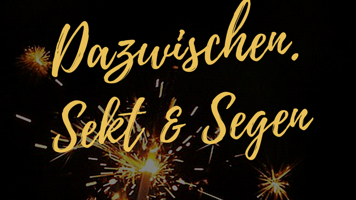 Feierliche Einladung mit Feuerwerk und Text auf Deutsch, datiert auf den 29. Dezember 2024