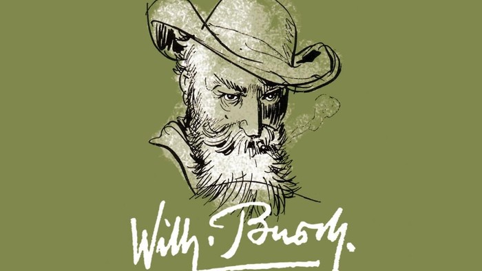 Das Buchcover zeigt eine Zeichnung von Edwards Traum mit einem Mann im Cowboyhut und Text in Deutsch