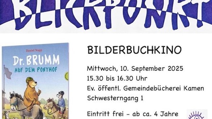Blickpunkt-Bilderbuchkino am 10. September 2025 mit