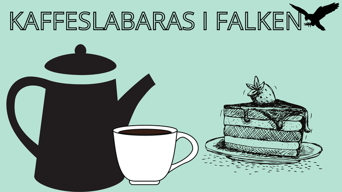 Illustret med teekande og kage med teksten 