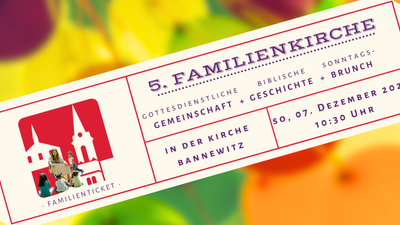 **Familienticket für das Gemeinschaftsereignis am 7. Dezember 2025, inklusive Bibliothek, Erfrischungen und kirchlichen Aktivitäten.**