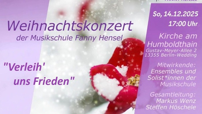 Plakat Weihnachtskonzert 2025 Musikschule